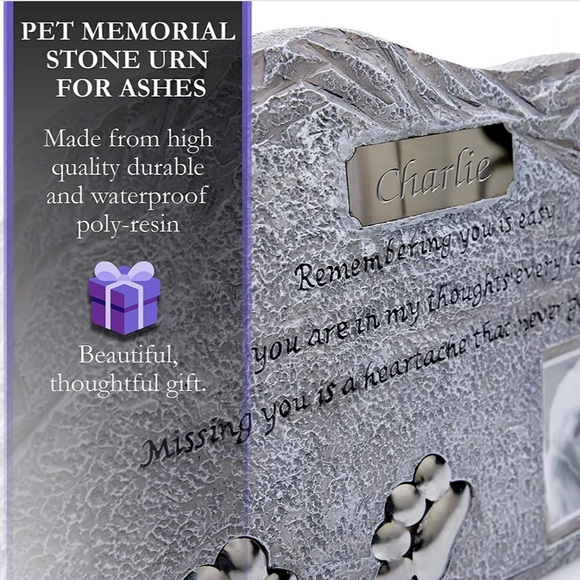 Just Fur Them Pet Urn with Photo - Pet Memorial Gifts I Dog Urn | Cat Urn - Picture 4 of 13